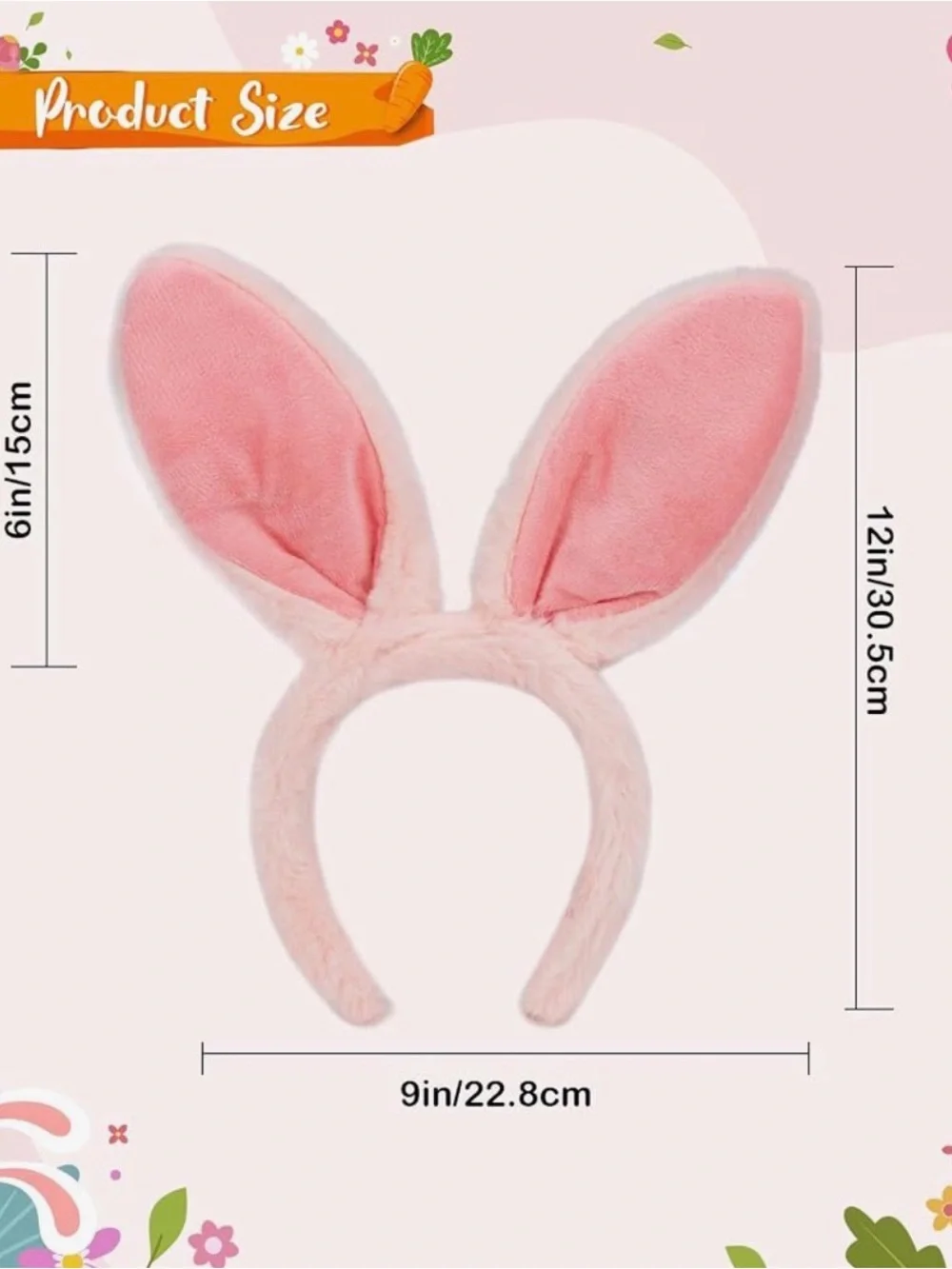 Pink Fuzzy Bunny Ear Headband for Kids